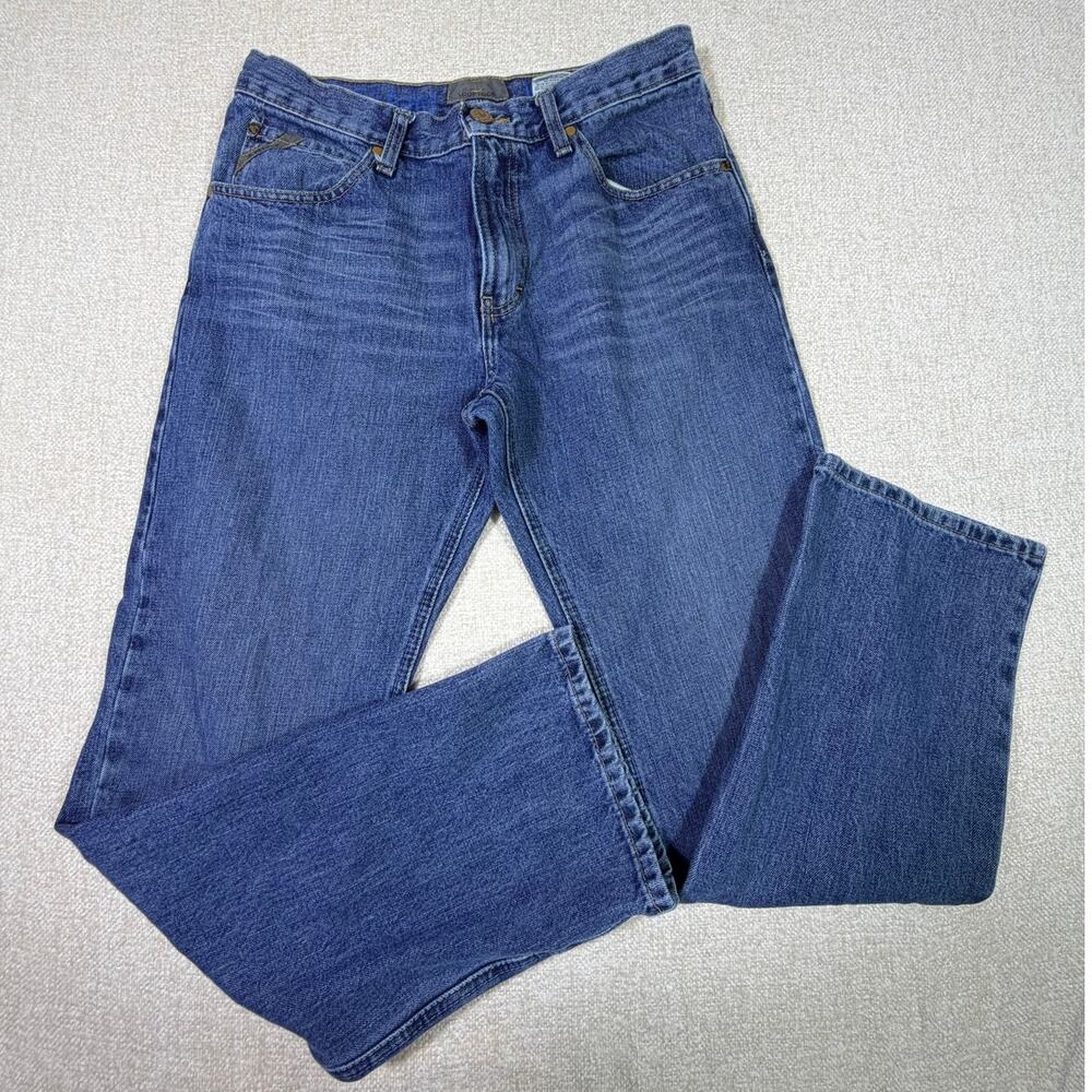 Ariat Men Blue 30x32 M2 Relaxed Fit Straight Denim Jeans Western Cowboy Rodeo